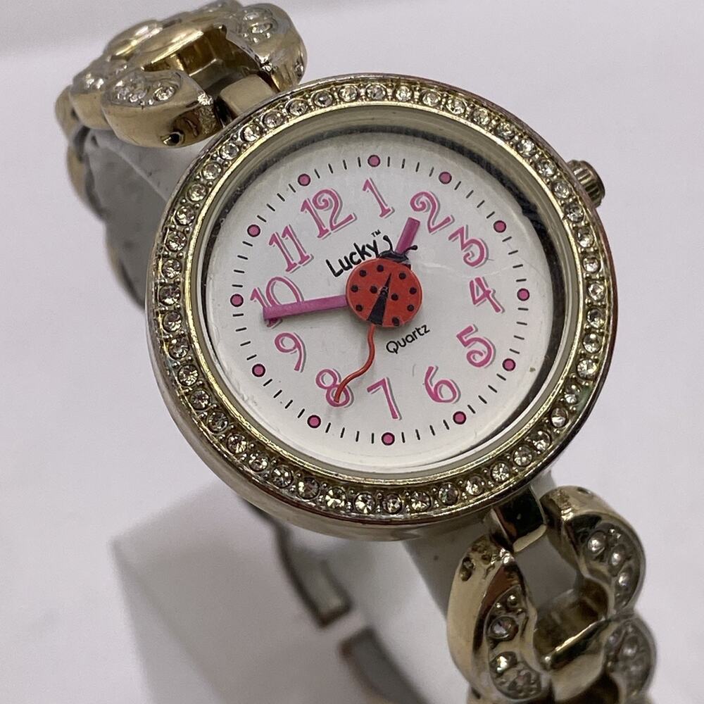 Custom Lucky Rhinestone Ladybug Watch New Battery - Picture 2 of 8